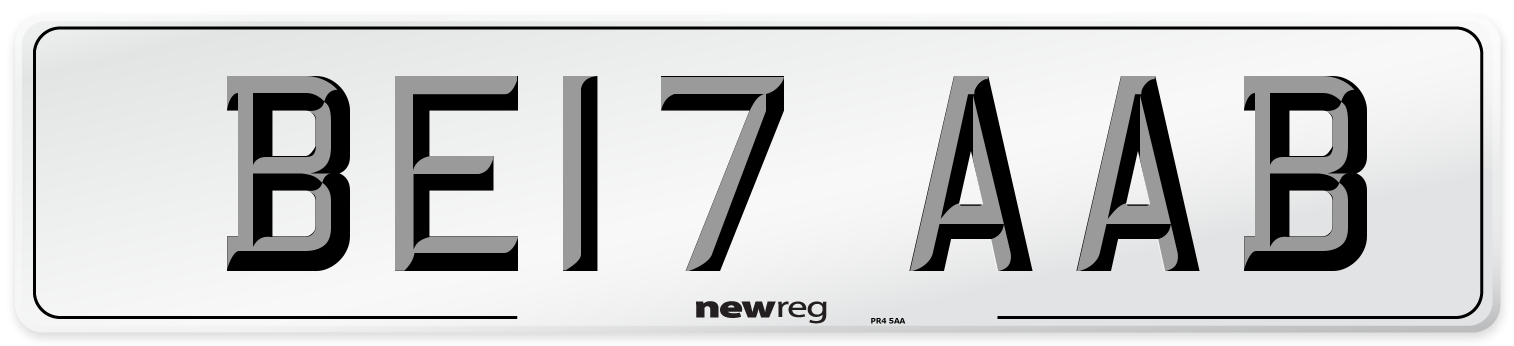 BE17 AAB Number Plate from New Reg
